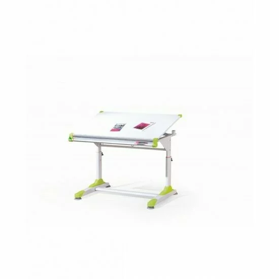 Birou Collorido copii, Culoare: Alb / Verde / Roz cu blat reglabil și accesorii colorate picture - 2