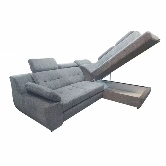 Colțar Abriamo extensibil, tetiere reglabile, ladă depozitare, cadru fag, 277x199 cm, culoare personalizată picture - 7