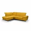 Colțar extensibil Lora, culoare personalizabila - 268x212 cm, tetiere rabatabile, cadru lemn esență tare și PAL, arcuri sinusoidale și poliuretan, picioare metalice H 12,3 cm picture - 6