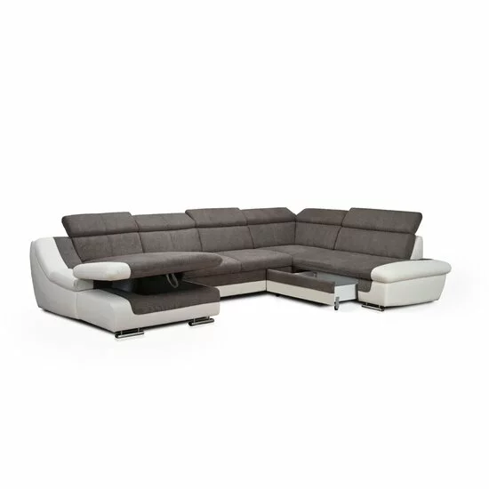 Colțar Helix U extensibil, culoare personalizabila - 381x250x177 cm, spațiu generos, tetiere și brațe rabatabile picture - 7