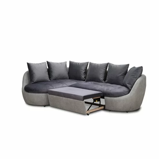 Colțar Sunrise extensibil, șezut confortabil, ladă depozitare, 279x191x95 cm, gri picture - 7