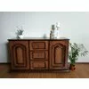 Comodă R9 cu 2 uși și 3 sertare, din PAL melaminat, finisaj elegant, 133x46x76 cm, Nuc antichizat picture - 1