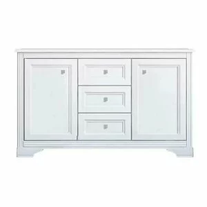 Comodă Kleo 2D3S, 2 uși și 3 sertare, MDF și PAL melaminat, 150x46x89 cm, alb