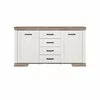 Comodă Marsel KOM2D4S, 2 uși și 4 sertare, design minimalist, MDF și PAL, 166x89x45 cm, alb frasin picture - 1