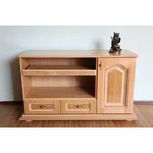 Comodă TV, cu o ușă și 2 sertare, din PAL, 133x48x82 cm, culoare la alegere