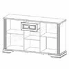 Comodă White 3D1S, 3 uși și 1 sertar, MDF frezat și PAL melaminat, 160x45x93 cm, frasin alb și pin argintiu picture - 2