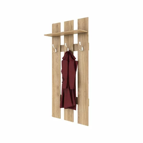 Cuier hol, Cu Spații Depozitare Și Oglindă, PAL, Design Modern, Alb picture - 11