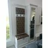 Cuier tapițat Alb, design modern, structură PAL și tapițerie, 130/40/210 cm, alb picture - 1