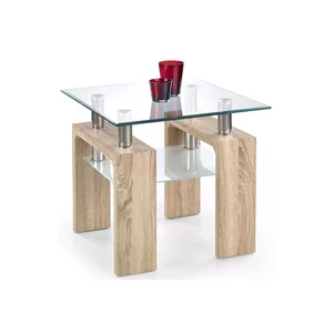 Măsuță cafea Diana H pătrată, structură stabilă, PAL melaminat, 60x60x55 cm, Sonoma