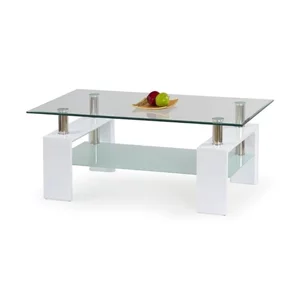 Măsuță cafea Diana H, design modern, PAL melaminat, 110x60x55 cm, alb