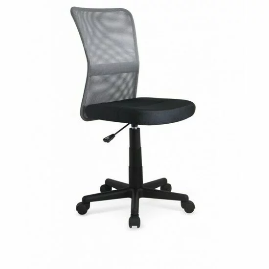 Scaun Dingo, design modern cu spătar curbat, structură metalică, 41x56x86 cm, gri/negru picture - 2