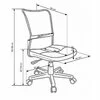 Scaun Dingo, design modern cu spătar curbat, structură metalică, 41x56x86 cm, gri/negru picture - 5