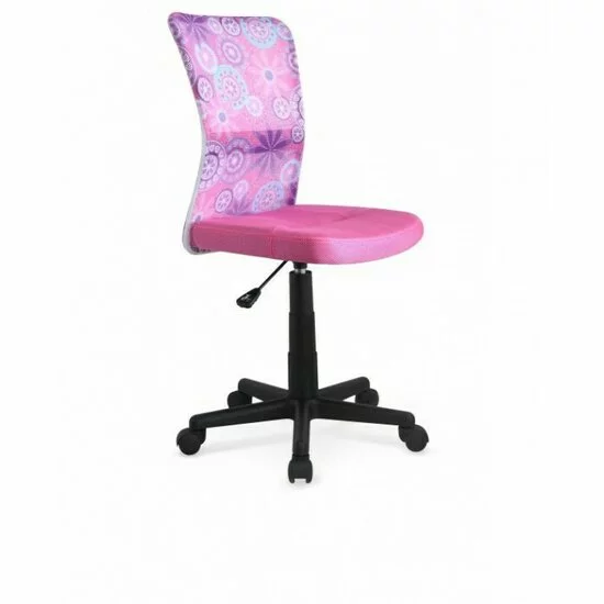 Scaun Dingo, cu decorațiuni elegante și tapițerie moale, structură metalică, 41x56x86 cm, roz cu decorațiuni picture - 3