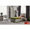 Dormitor Amigo, Modular Cu Pat Tapițat Și Dulap, PAL Melaminat, Gri picture - 5