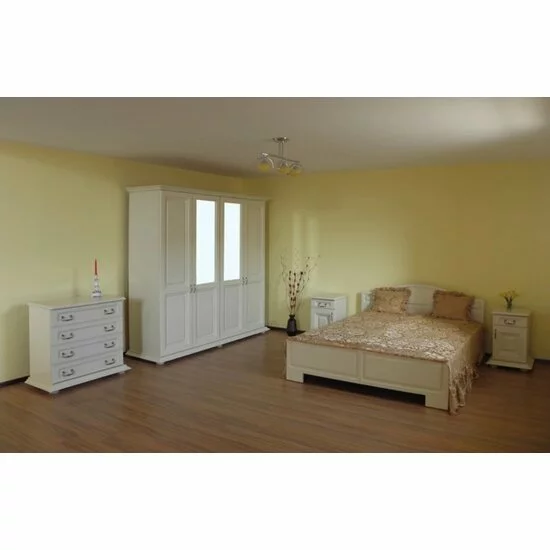 Dormitor Elena, Set Mobilier Clasic, PAL și MDF, 160x200 cm, Alb picture - 2