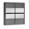 Dulap Batumi cu usi glisante si compartimentare eficienta din PAL, 2,03x0,61x2,15 m, grafit picture - 1