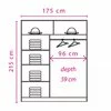 Dulap Effect 2-17, compartimentat, PAL melaminat, 215x175x60 cm, alb picture - 2