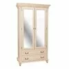 Dulap Floris, 2 uși elegante, compartimentare eficientă, lemn masiv și MDF, 120x55x218 cm, crem patinat picture - 1