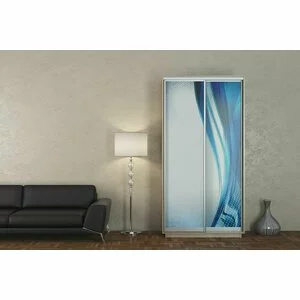 Dulap Cu Uși Culisante Photoprint, Design Modern Cu Imprimare, PAL Melaminat, 110x60x220 cm, Culoare La Alegere