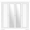 Dulap White 4 Usi 4D(2S) 226x63.5x221 cm Frasin alb/ Pin Argintiu picture - 9