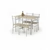 Set masă Faust cu 4 scaune, masă extensibilă, PAL melaminat, 110x70x75 cm, stejar Sonoma picture - 1