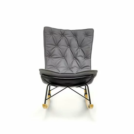 Fotoliu balansoar Indigo, cu structură din metal și lemn, 72x110x100 cm, gri picture - 2