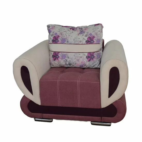 Fotoliu Sofia tapițat cu stofă, structură lemn masiv, 112x100 cm, culoare personalizabilă picture - 4