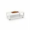 Măsuță cafea Futura, design minimalist, finisaj mat, MDF lucios, 105x58x38 cm, alb picture - 2