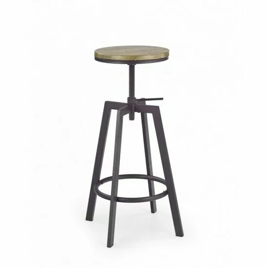 Scaun bar H64, reglabil pe înălțime, design modern, structură metalică, 63-80 cm, cafea/vasion vechi picture - 2