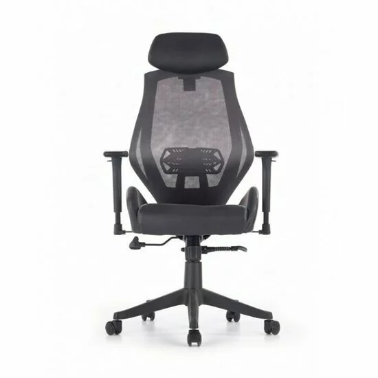 Scaun Hasel, design elegant, structură solidă, material textil, 41x56x86 cm, negru/gri picture - 7