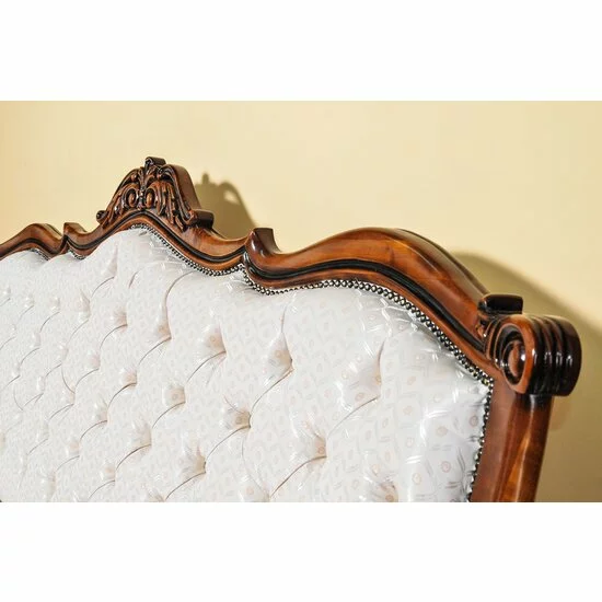 Set hol Milly 3-1-1 din lemn masiv cu sculptură clasică și tapițerie moale, finisaj elegant picture - 9