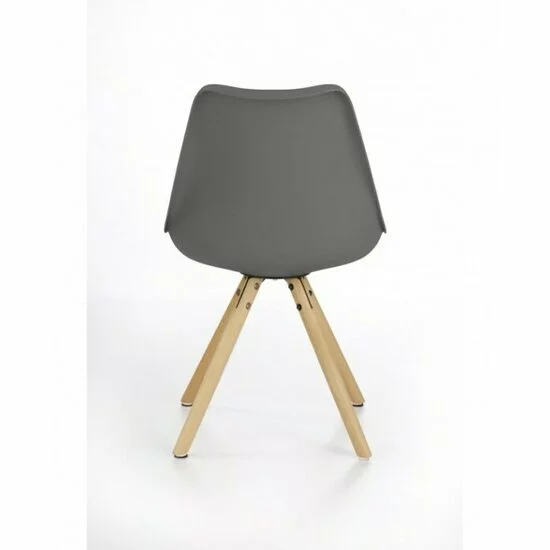 Scaun K201, formă ergonomică și șezut confortabil, material textil, 48x57x80 cm, gri picture - 5