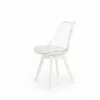 Scaun K245, design transparent modern, structură policarbonat, 48x53x83 cm, alb / transparent picture - 1