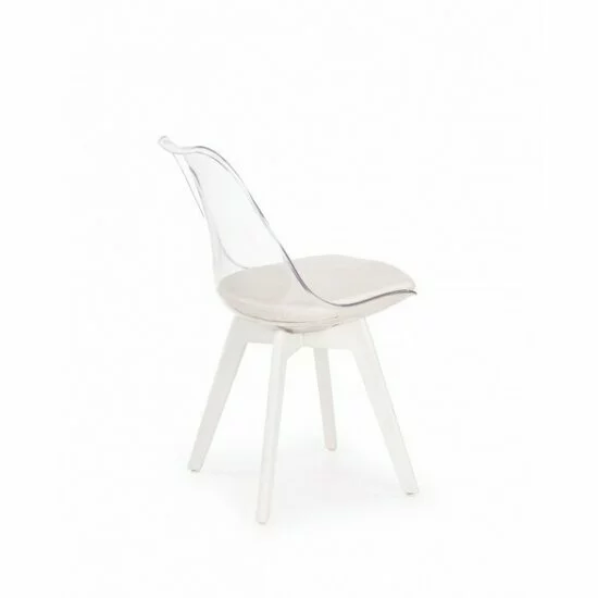 Scaun K245, design transparent modern, structură policarbonat, 48x53x83 cm, alb / transparent picture - 2