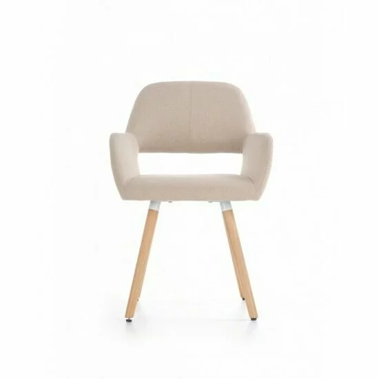 Scaun K283, design compact și șezut moale, material textil, 56x56x80 cm, bej picture - 2