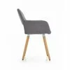 Scaun K283, design compact și șezut moale, material textil, 56x56x80 cm, gri picture - 3