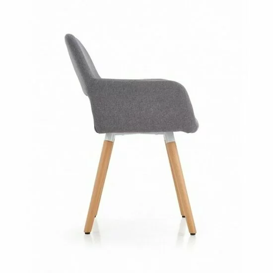 Scaun K283, design compact și șezut moale, material textil, 56x56x80 cm, gri picture - 3