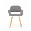 Scaun K283, design compact și șezut moale, material textil, 56x56x80 cm, gri picture - 2
