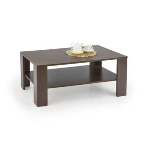 Măsuță cafea Kwadro, blat rezistent, MDF laminat, 110x65x53 cm, nuc inchis