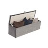 Banca cu lada de depozitare Hadise Gri 141x49x43 cm picture - 2