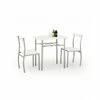 Set masă Lance cu 2 scaune, design minimalist și funcțional, MDF lucios, 82x50x75 cm, alb picture - 2