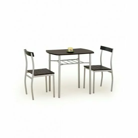 Set masă Lance cu 2 scaune, design compact și funcțional, PAL melaminat, 82x50x75 cm, wenge picture - 2