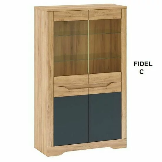 Living Fidel, Set Mobilier, Stejar Craft Auriu și Gri Grafit, PAL, Dimensiuni Variabile picture - 4