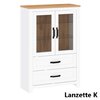 Living Lanzette, Set Mobilier Modern, PAL Melaminat, Alb cu Lemn Natur picture - 2