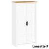 Living Lanzette, Set Mobilier Modern, PAL Melaminat, Alb cu Lemn Natur picture - 5