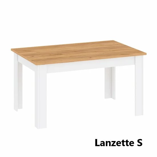 Living Lanzette, Set Mobilier Modern, PAL Melaminat, Alb cu Lemn Natur picture - 11