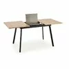 Masă Albon extensibilă, cu blat din MDF laminat și picioare din oțel, 120-160x80x76 cm, Sonoma/gri/negru picture - 3