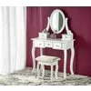 Masă toaletă Sara, design modern, structură MDF, spații organizare, 80x40x130 cm, alb mat picture - 1