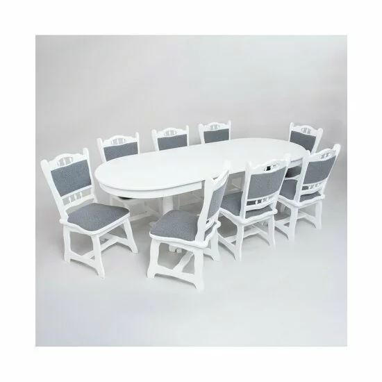 Masă Europa extensibilă, Din MDF Și PAL, Mecansim Extensibil 160-240x80x80 cm, Alb picture - 4