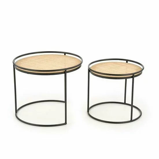 Set 2 măsuțe cafea Manado, design modern, MDF, 51x42 cm, natur picture - 3
